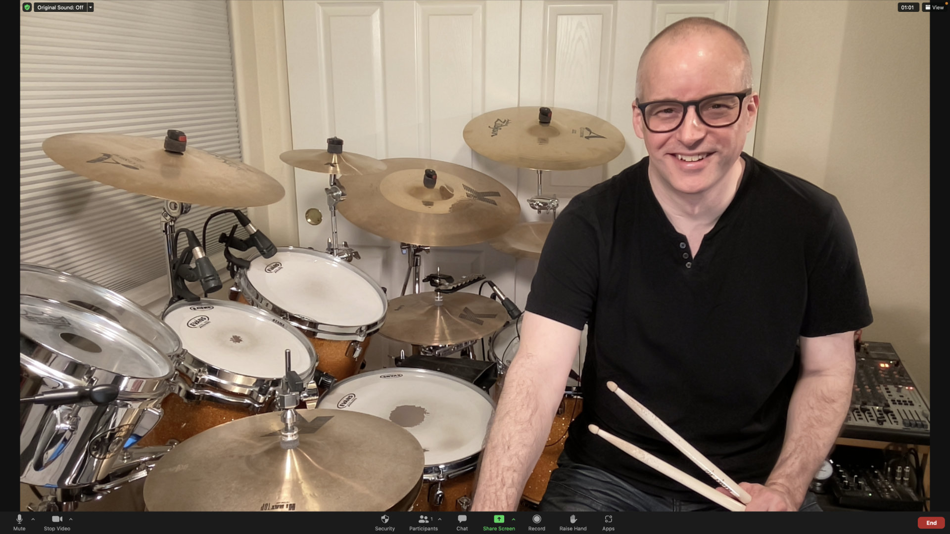 Justin Matz, drum teacher