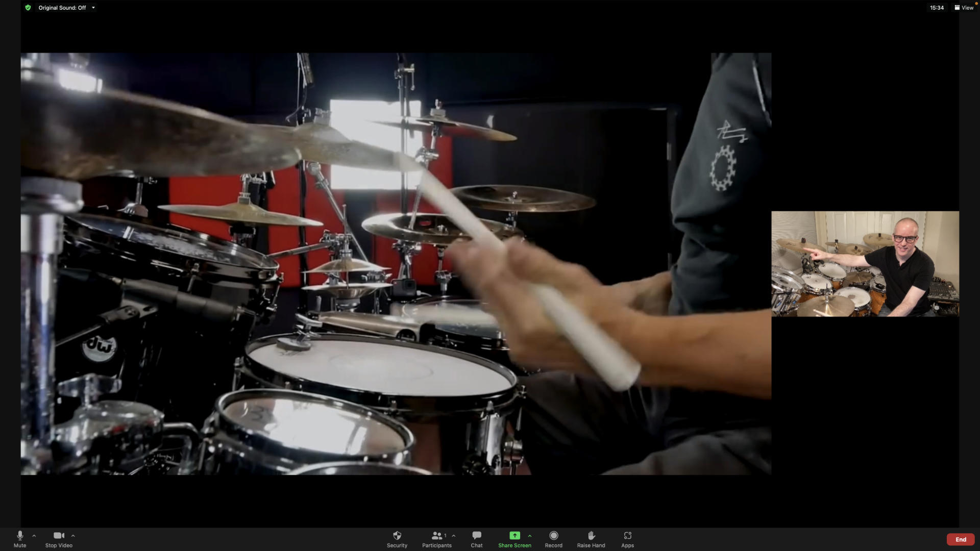 Watch Justin play along with drumming videos.
